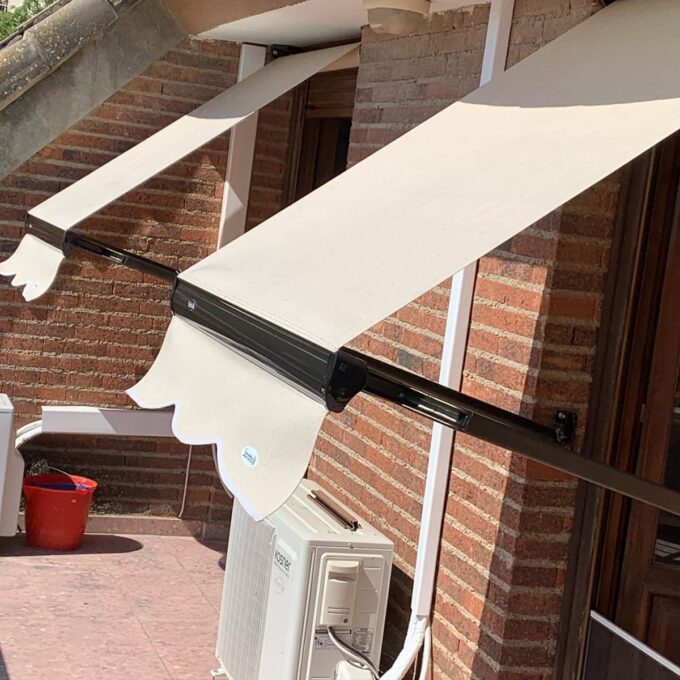 Toldo punto recto tensión